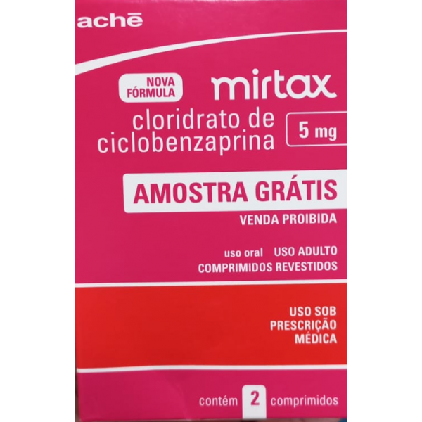 MIRTAX CLORIDRATO DE CICLOBENZAPRINA 5MG 2 COMPRIMIDOS